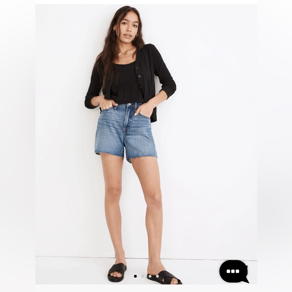 Madewell The Curvy Perfect Jean Short in Burnett Wash: TENCEL Denim - Size 29